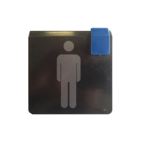 Plaquette signalétique "TOILETTES HOMMES" 95x95 mm EUROPE DESIGN 