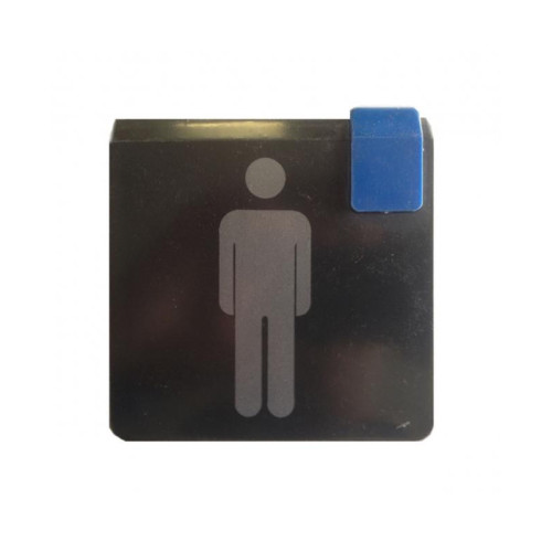 Plaquette signalétique "TOILETTES HOMMES" 95x95 mm EUROPE DESIGN - NOVAP