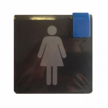 Plaquette signalétique série EUROPE DESIGN 95x95 "TOILETTES FEMMES"