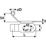 Col pour penture de volet 35 mm