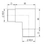 Coude à 90° inox angle droit