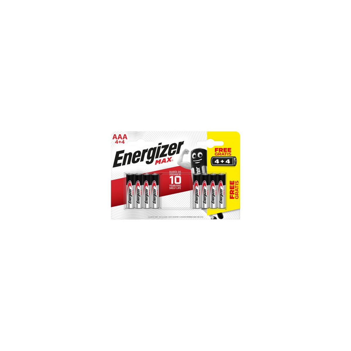 Piles AAA alcaline Max LR03 1,5V ENERGIZER 4+4 offertes