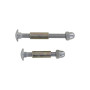 Kit de fixation antivandale simple/double sur rosace pour poignée de porte battante - DUVAL - BILCOCQ