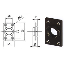 Platine de fixation rectangulaire à souder pour gonds - OLMI