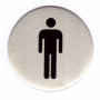 Plaque signalétique ronde inox "H" - KOUPTOL