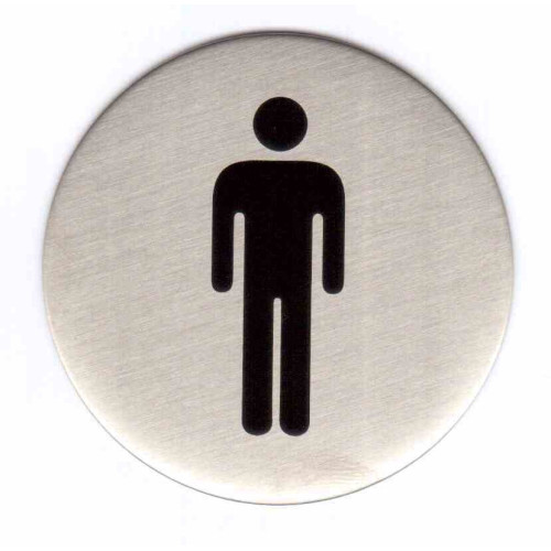Plaque signalétique ronde inox "H" - KOUPTOL