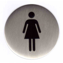 Plaque signalétique ronde inox "F" - KOUPTOL