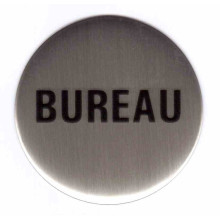 Plaque signalétique ronde inox "PRIVE" - KOUPTOL