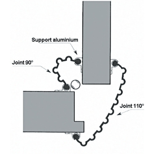 Profil Aluminium pour Anti-pince doigts E APD - JUNG