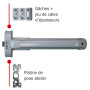 Barre anti-panique PUSH IDEA 2 ou 3 points modulaire - NON COUPE-FEU - ISEO
