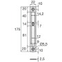 Gâche centrale inox pour serrure à encastrer multipoints - STREMLER ASSA ABLOY