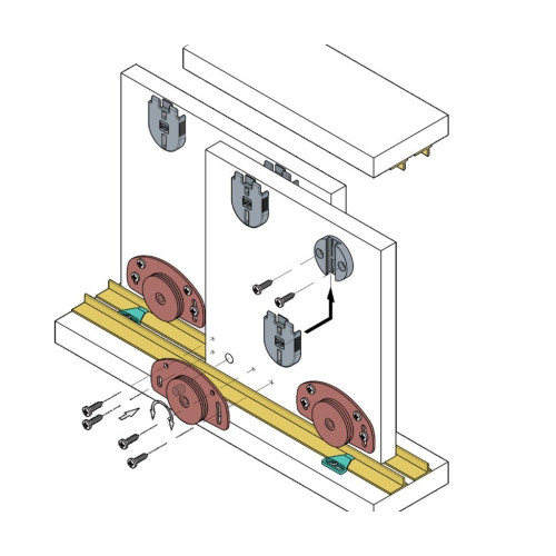 Système pour porte coulissante 40 kg - KOBLENZ
