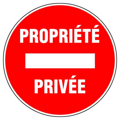 Panneau signalétique "PROPRIETE PRIVEE" - NOVAP