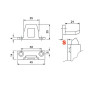 Loqueteau tige nylon longue 4 trous 920 - ARGENTA