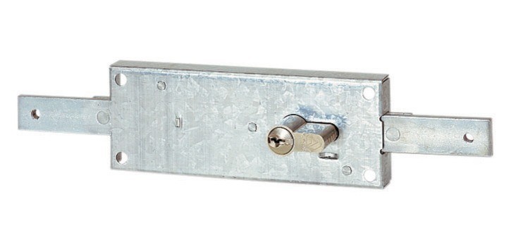 Serrure De Portail GE à Cylindre Profil Européen Finition Noir Main