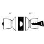 Serrure tubulaire à bouton tulipe Laiton V6500 - ASSA ABLOY VACHETTE