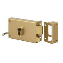 Serrure en applique monopoint horizontale à tirage profil européen 9760 poussant - METALUX