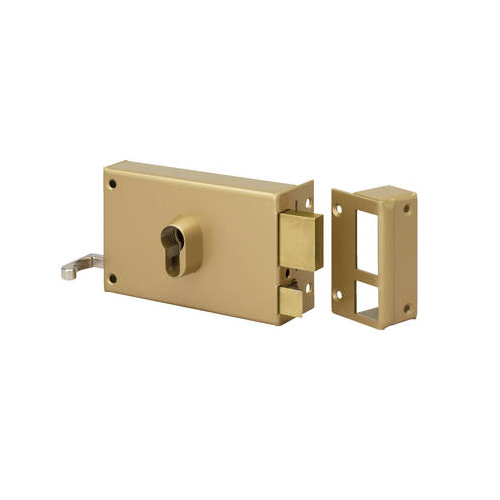 Serrure en applique monopoint horizontale à tirage profil européen 9760 poussant - METALUX