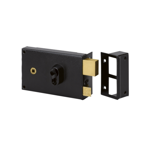 Serrure applique monopoint horizontale à fouillot profil européen 9762 poussant - METALUX