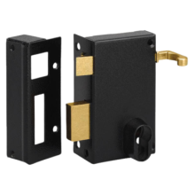 Serrure applique monopoint verticale à tirage profil européen 9812 poussant - METALUX