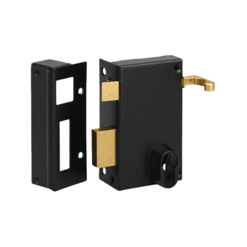 Serrure applique monopoint verticale à tirage profil européen 9812 poussant - METALUX