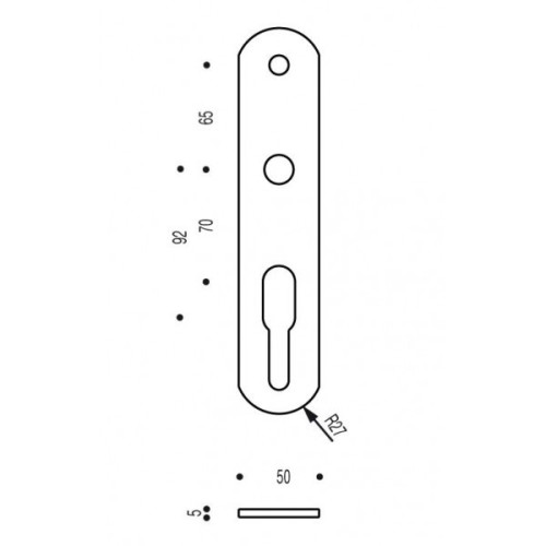 Plaque de réhausse pour SECUMAX / TENOR - 004.Finition - Alu Argent
