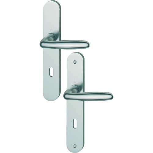 Ensemble HOPPE VERONA - 004 - FINITION - Argent, PERCEMENT - Bec de cane