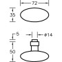 Bouton double ovoide 1172 - DUVAL - BILCOCQ