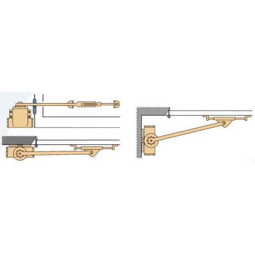 Ferme-porte Classique série 9 - 004 - FINITION - Champagne, MAIN - Droite, MODELE - Classique N.4