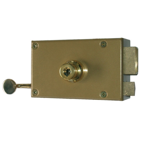 Sureté horizontale 5 ailettes - 004 - FINITION - Bronze, DESIGNATION - Pêne dormant, MAIN - Gauche