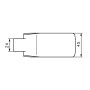 Paumelle pour feuillure de 35 à 40 mm LAGUNE 4200