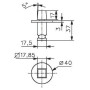 Crapaudine pour penture basse 3281