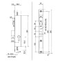 Serrure 3 points à encastrer METALUX Série 38