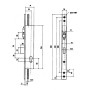 Serrure à encastrer 3 points série T8