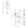 Serrure d'urgence à pêne 1/2 tour seul Série D4522 - ASSA ABLOY VACHETTE