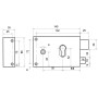 Serrure en applique horizontale fouillot série 9762LAP - METALUX