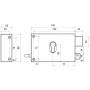 Serrure en applique horizontal tirage série 9760 - METALUX