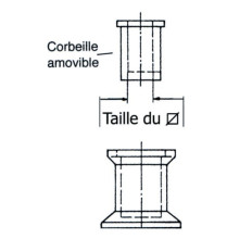 Gâche pour crémone acier WSS