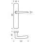 Poignée de porte sur plaque - Clé L - Double béquillage RIV BLOC - ASSA ABLOY BEZAULT