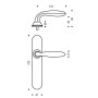 Ensemble de poignées de porte OPERA - Chromé velours - ASSA ABLOY BEZAULT