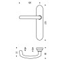 Ensemble de poignées de porte ALTO - Chromé velours - ASSA ABLOY BEZAULT