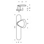 Ensemble de poignées de porte TWIST - Chromé velours - ASSA ABLOY BEZAULT