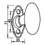 Bouton ovale sur platine - MERIGOUS