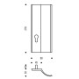 Poignée V541 EA 165 Clé I Argent - ASSA ABLOY BEZAULT