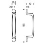 Poignée droite 466 - ASSA ABLOY BEZAULT