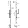 Crémone pompier en applique rotative - WSS