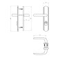 Ensemble de poignées de portede sécurité SECUMAX UP - ASSA ABLOY BEZAULT