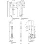 Serrure à larder axe à 40 étroit D4500