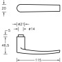 Béquille double 1166 aluminium