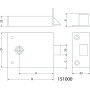 Serrure en applique horizontale bec de cane - JPM